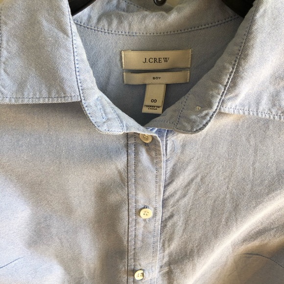 Jcrew blue colorblock boy oxford shirt - Picture 4 of 7